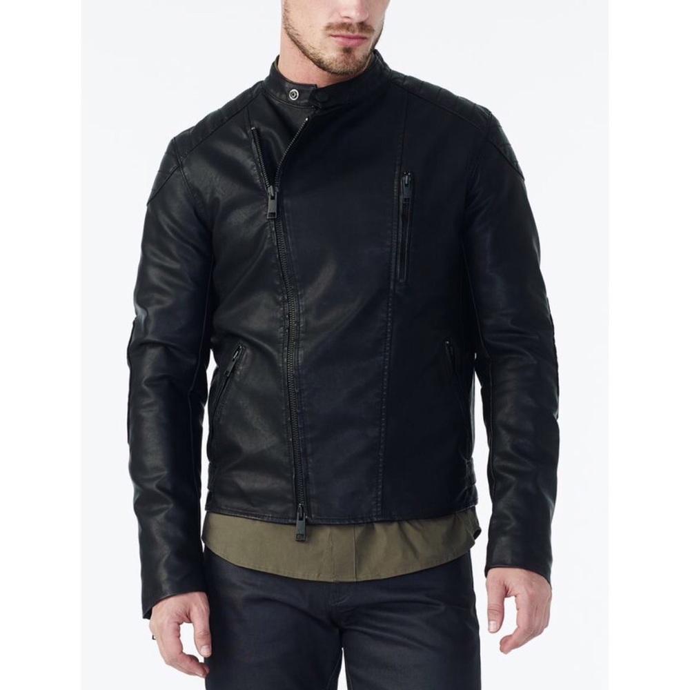 Armani Exchange Faux Leather Moto Jacket
